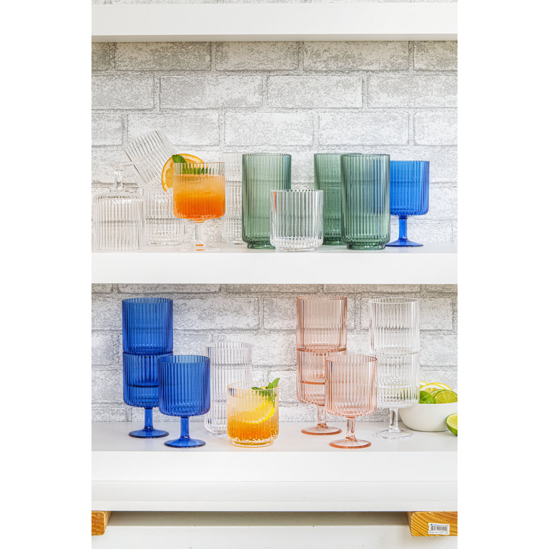 Laya Fluted Acrylic Low Tumbler Glass